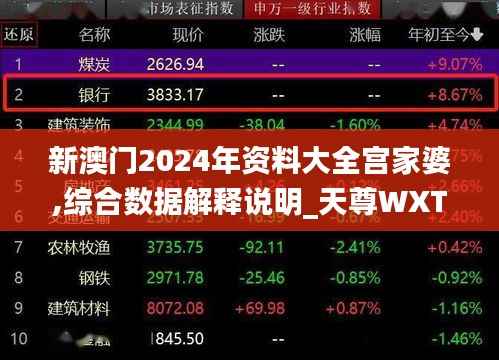 新澳门2024年资料大全宫家婆,综合数据解释说明_天尊WXT638.74