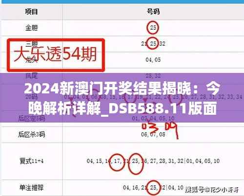 2024新澳门开奖结果揭晓：今晚解析详解_DSB588.11版面
