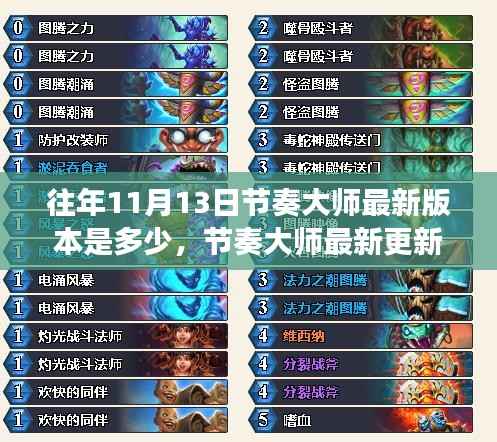 『节奏大师最新更新背后的故事,友情回忆与陪伴的温馨之旅 11月版本回顾』