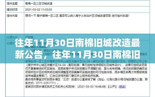 南棉旧城改造公告解读,最新进展与观点阐述